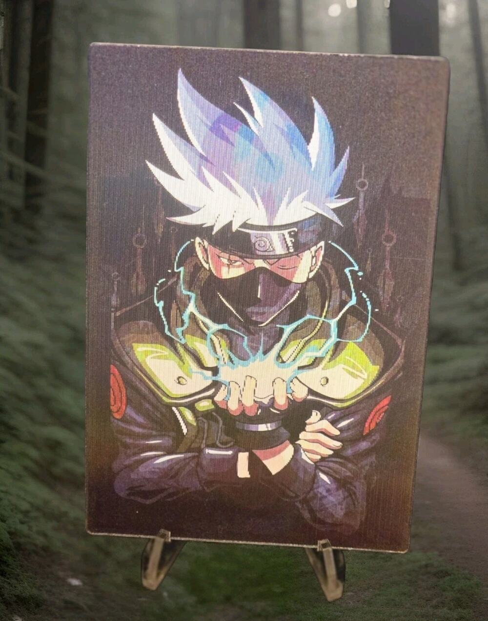 Naruto Kakashi Sharingan Chidori 3D Motion Lenticular Car Decal Sticker Peeker